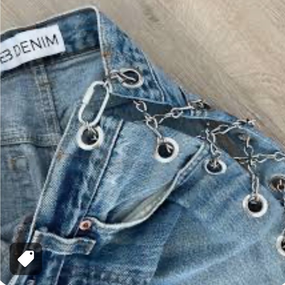 EB Denim Vintage Chain Boyfriend Jeans - Picture 2 of 4